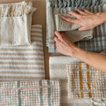 Cotton Check Dish Towel - Honey & Sage - Rug & Weave