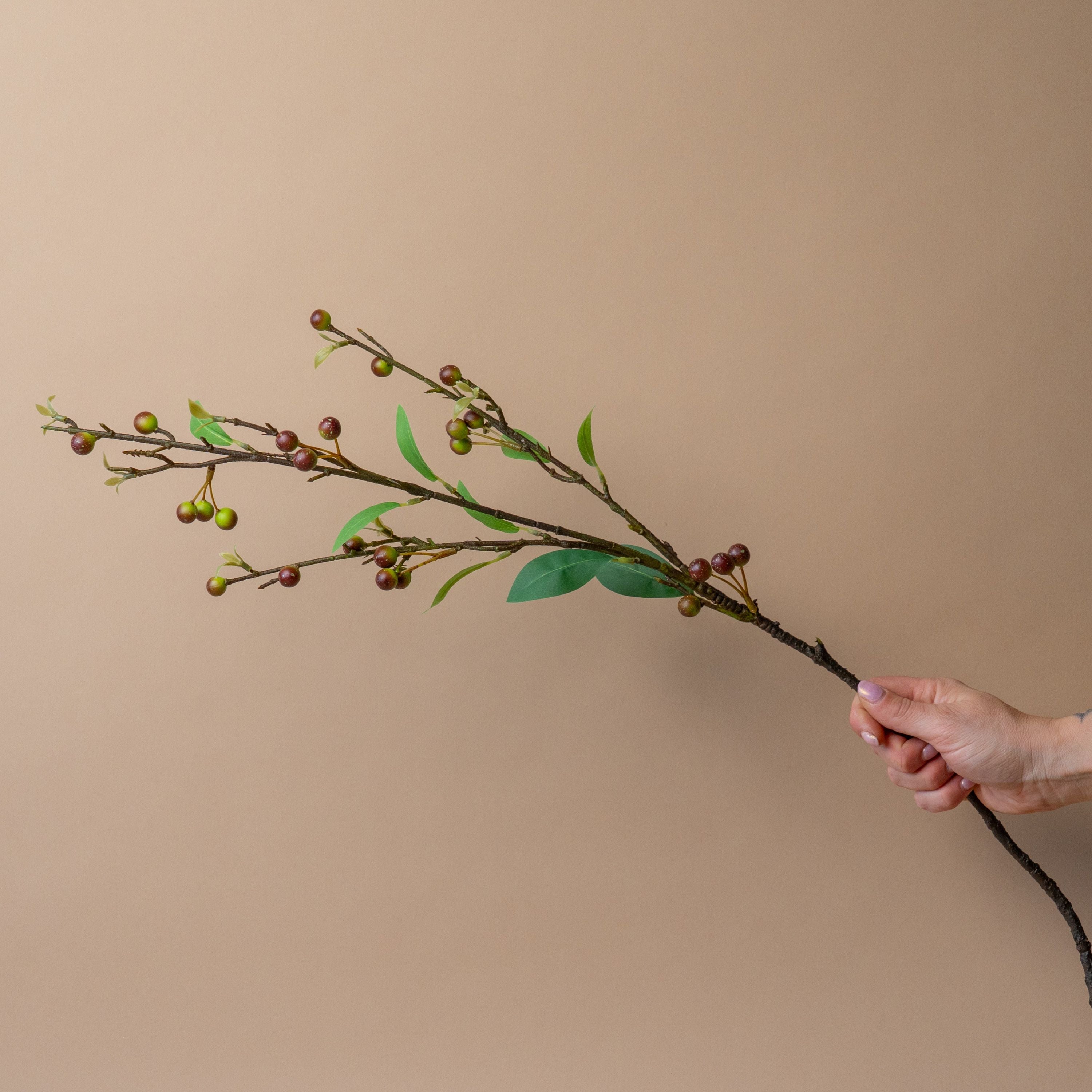 Faux Hypericum Berry Spray