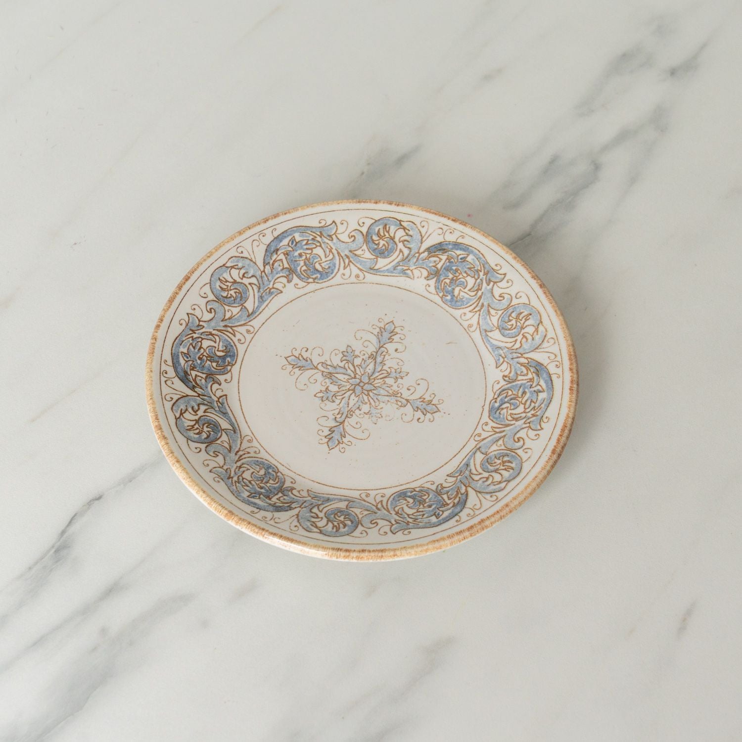 Floral Stoneware Bread Plate – view 2