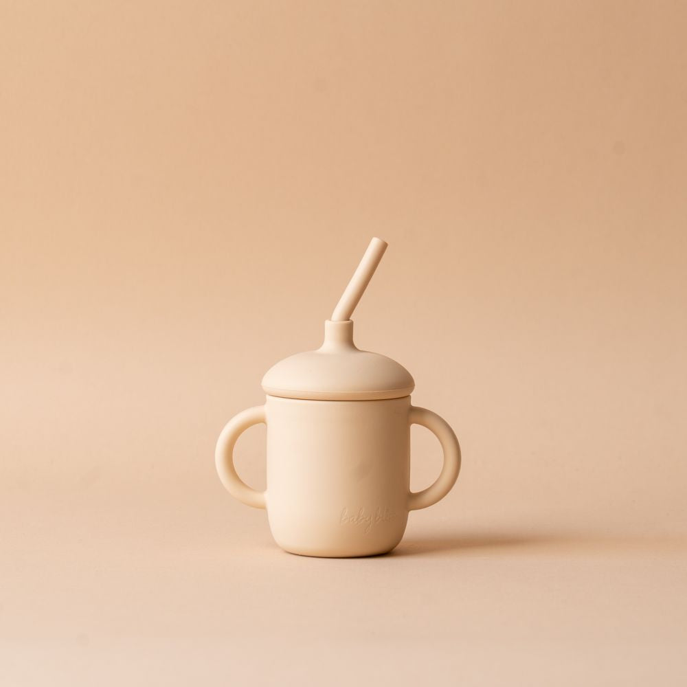 Sippy Cup with Straw FINNBIRD - cup Baby Bliss (Faire) Almond