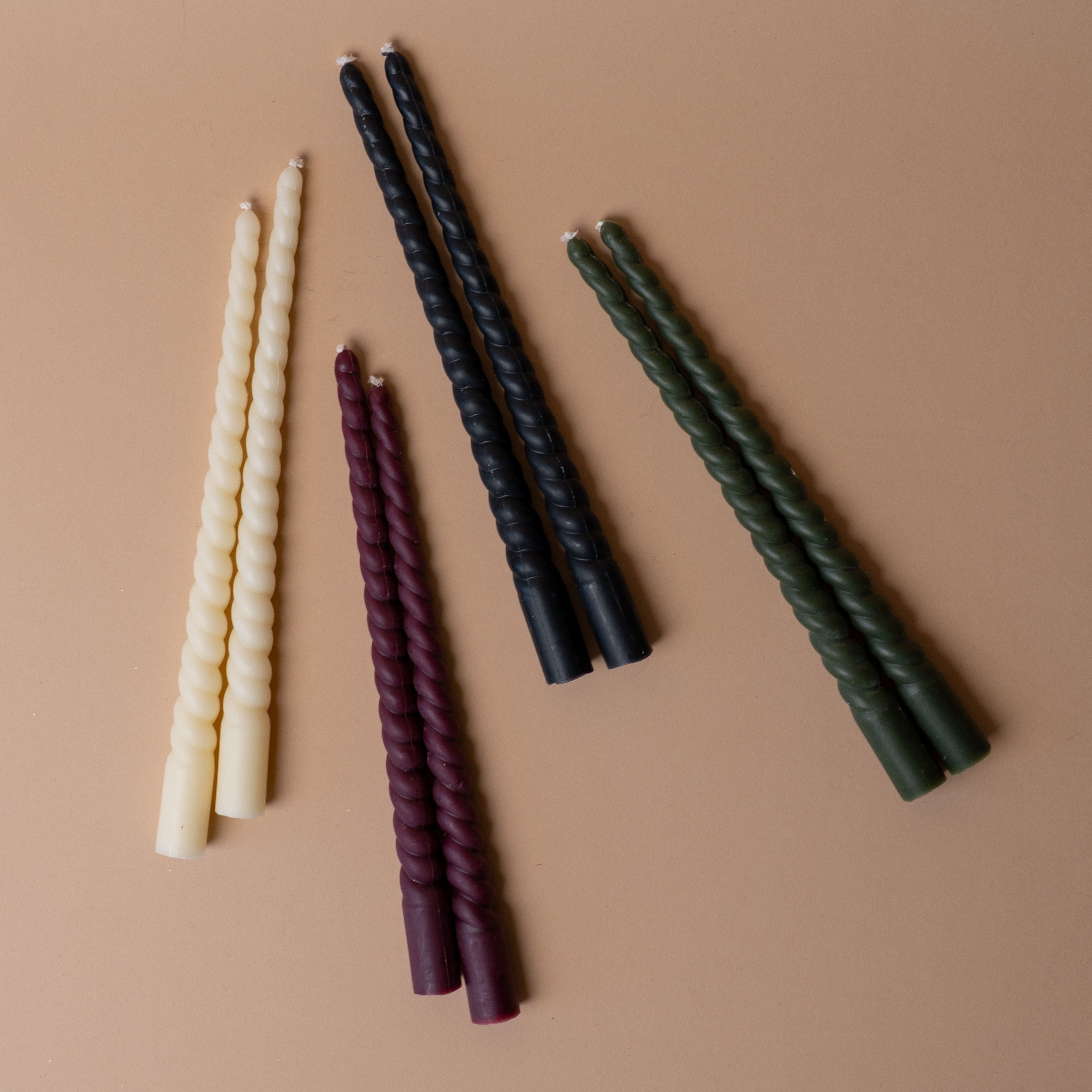 Twisted Taper Candle Set