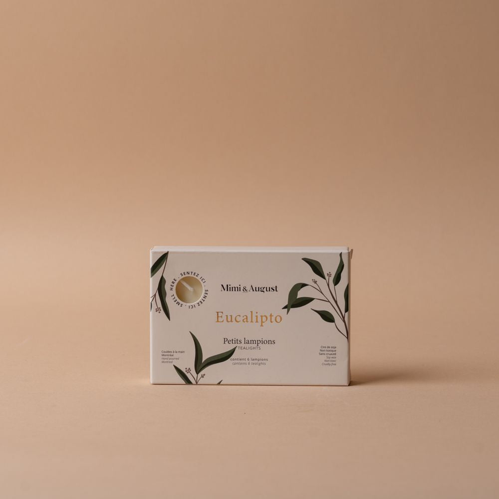 Eucalyptus Tea Light Set candle Mimi & August (Faire)