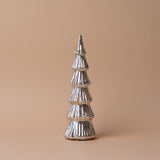 Silberner Quecksilberglas-Kiefernzapfen-Ornament