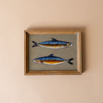 "2 Sardines" Framed Original Painting by Melissa Mary Jenkins - Rug & Weave