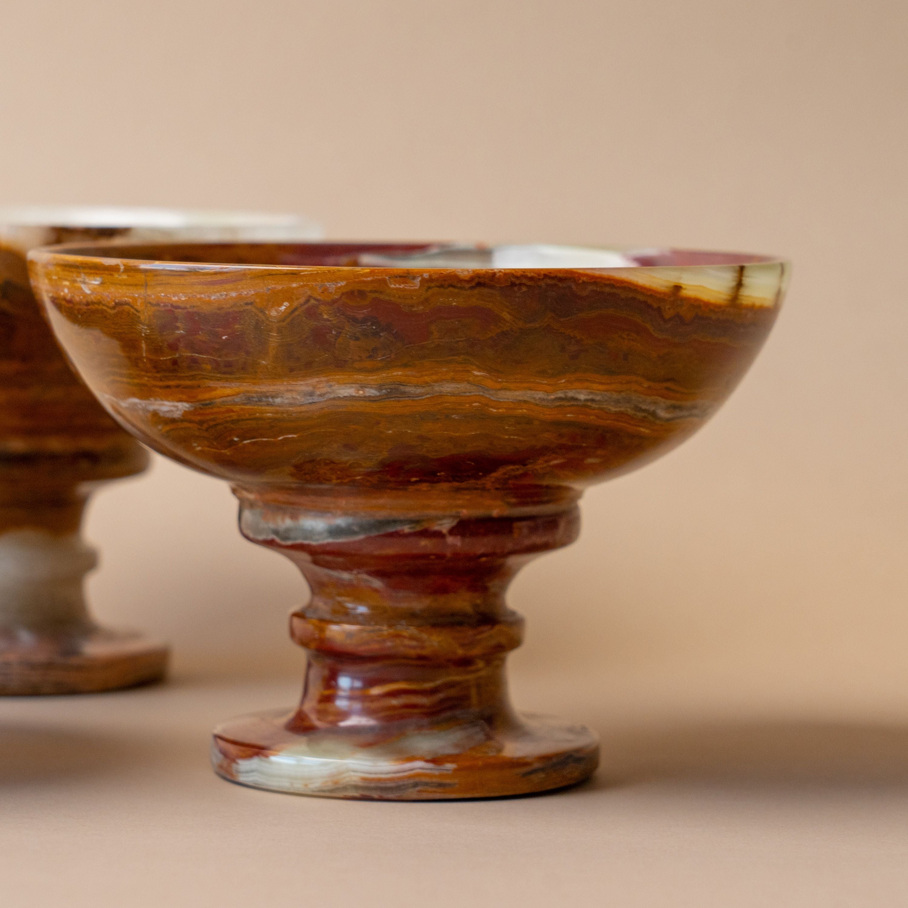 Onyx Pedestal Bowl bowl Marigold Market (Faire)