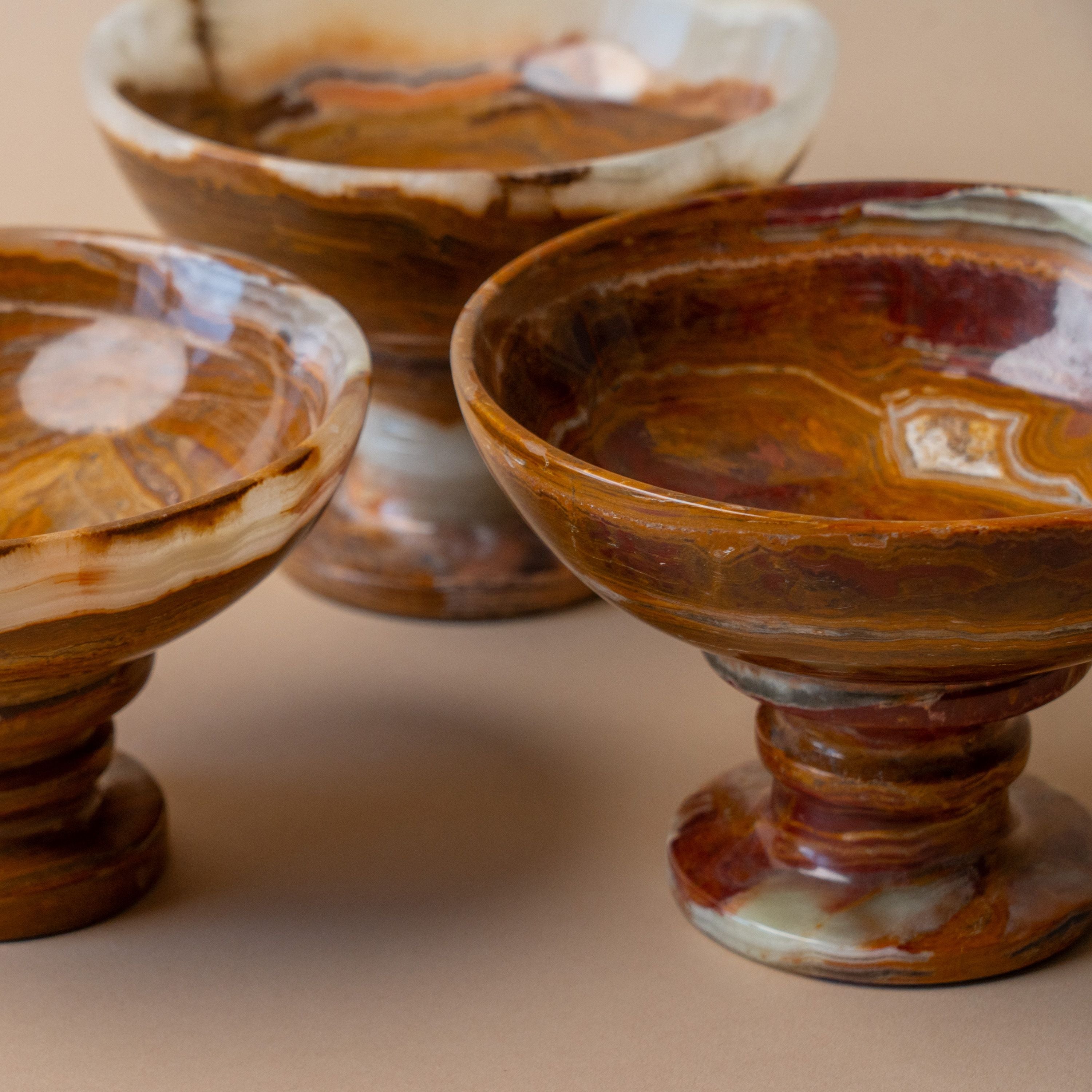 Onyx Pedestal Bowl bowl Marigold Market (Faire)