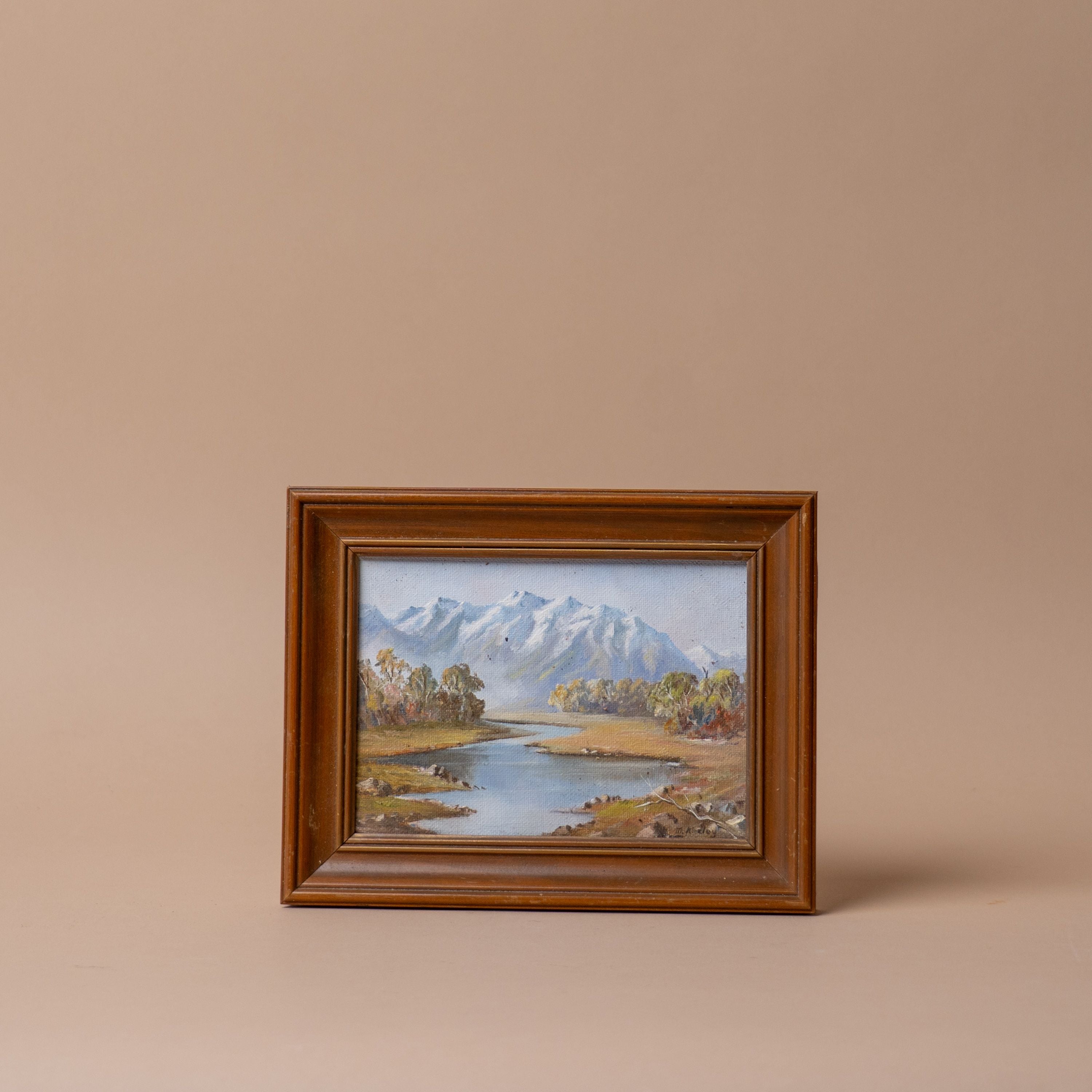 Small Vintage Oil Painting VINTAGE - artwork Rug and Weave