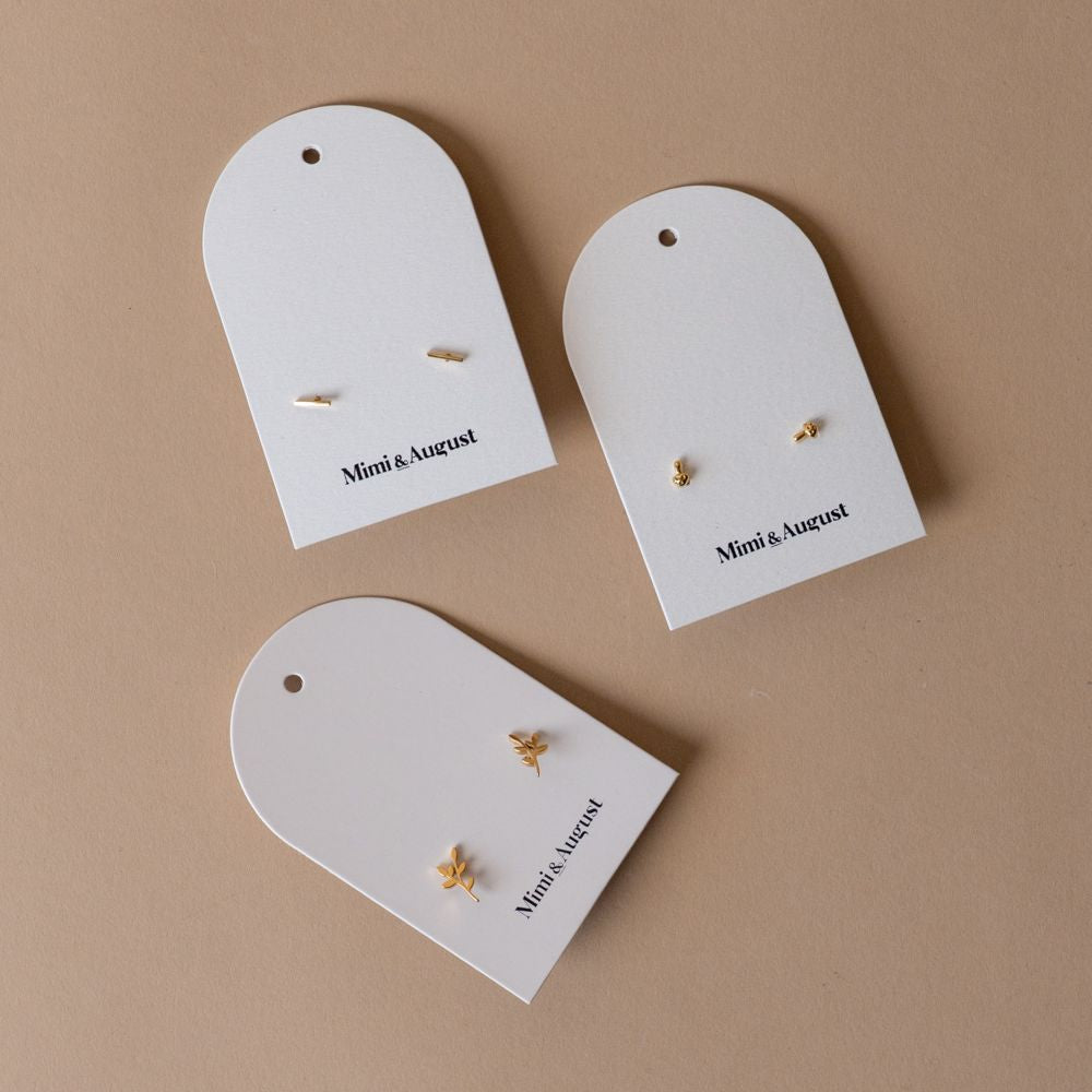 Gold Plated Mushroom Earrings - Rug & Weave