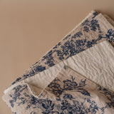 Toile Pattern Kantha Throw Blanket