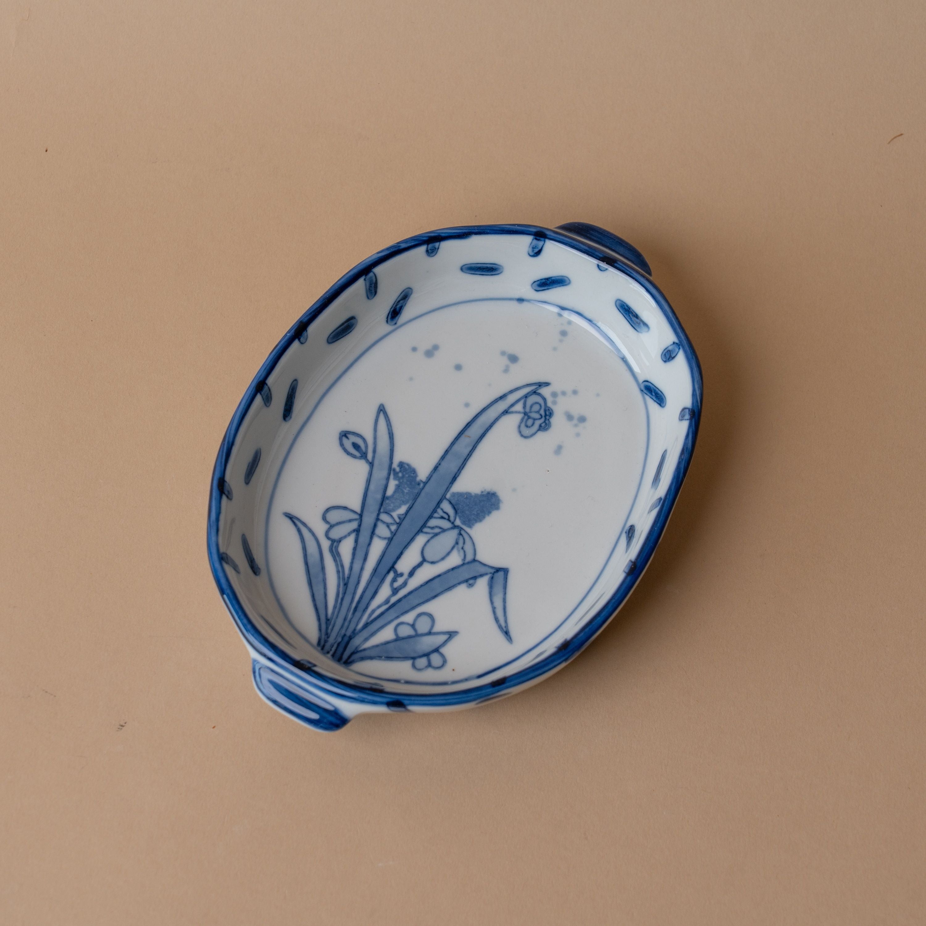 Floral Stoneware Baker, No. 1
