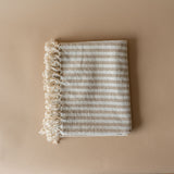 Latte Stripe Hammam Bath Towel - Rug & Weave