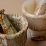 Onyx Mortar & Pestle storage jar Marigold Market (Faire)