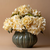 Scallop Edge Stoneware Vase with Reactive Glaze