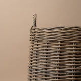 Round Rattan Basket with Handles