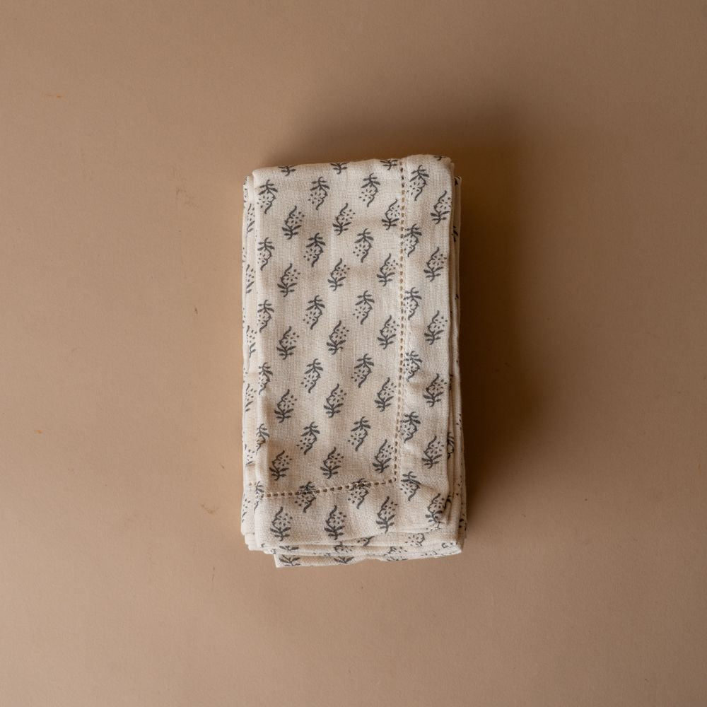 Neutral Floral Pattern Napkin Set napkin set Creative Co-op (DYA)