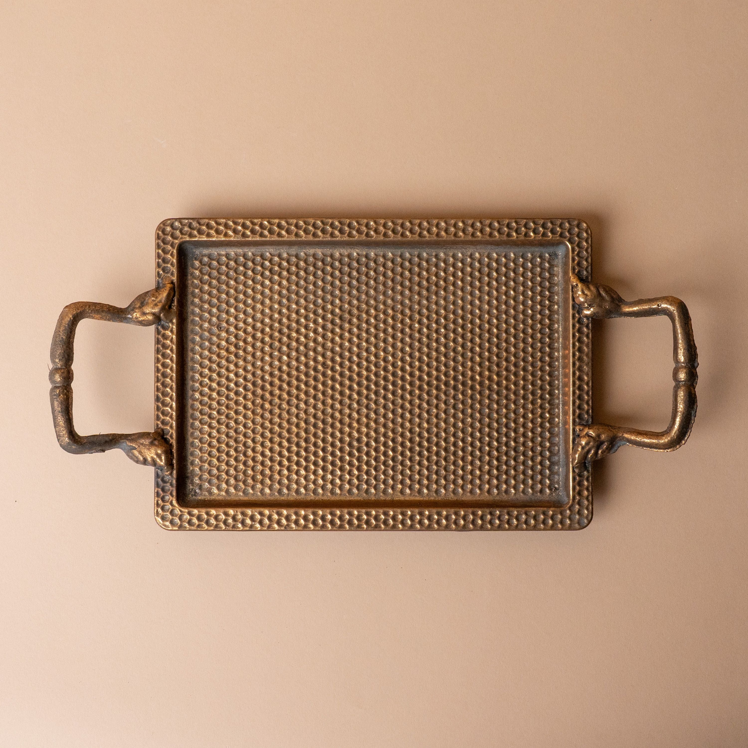 Hammered Metal Tray tray Silver Tree Home & Holiday (Faire)