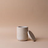 Travertine Jar with Lid storage jar Luxe B Co (Faire)