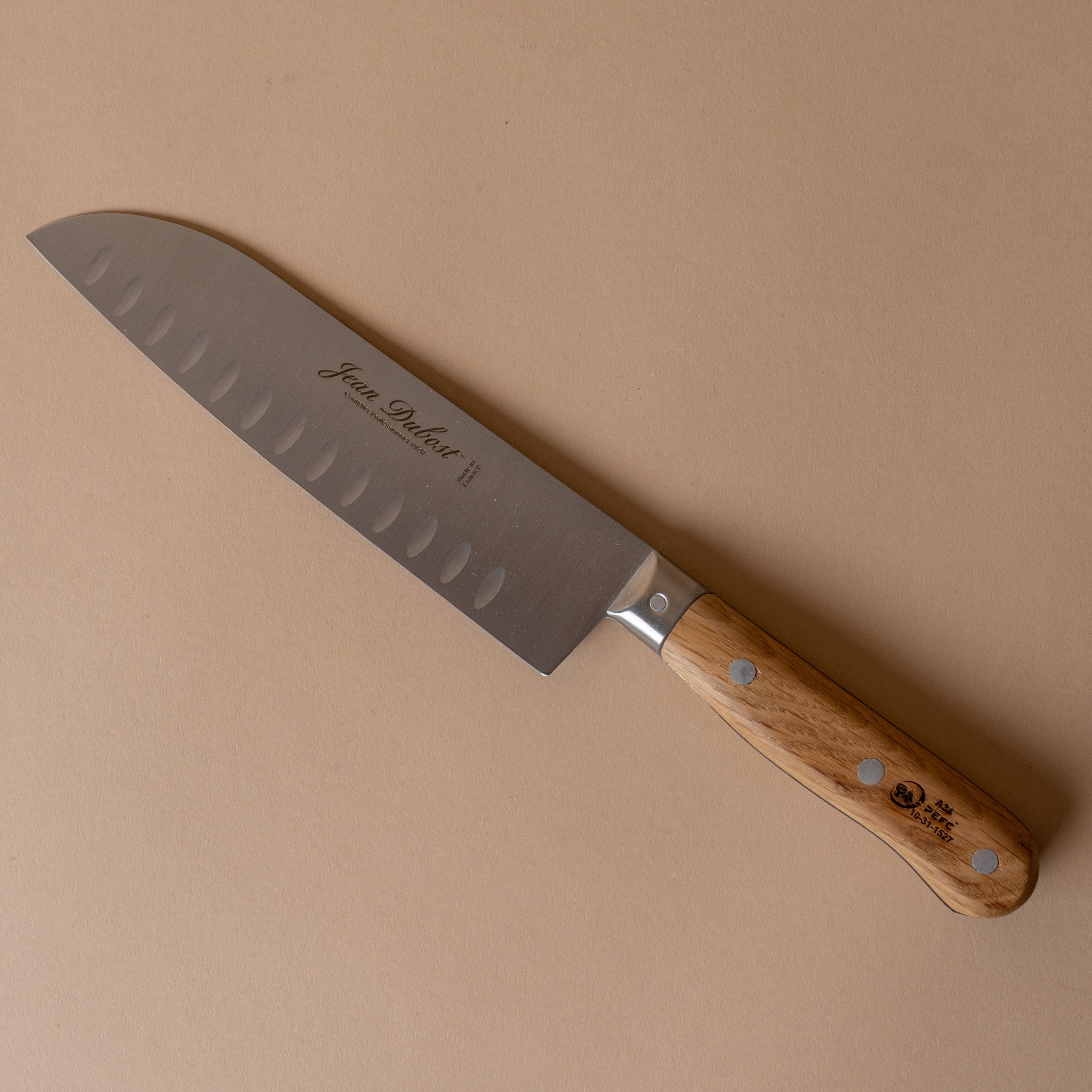 Santoku Knife with Oak Handle