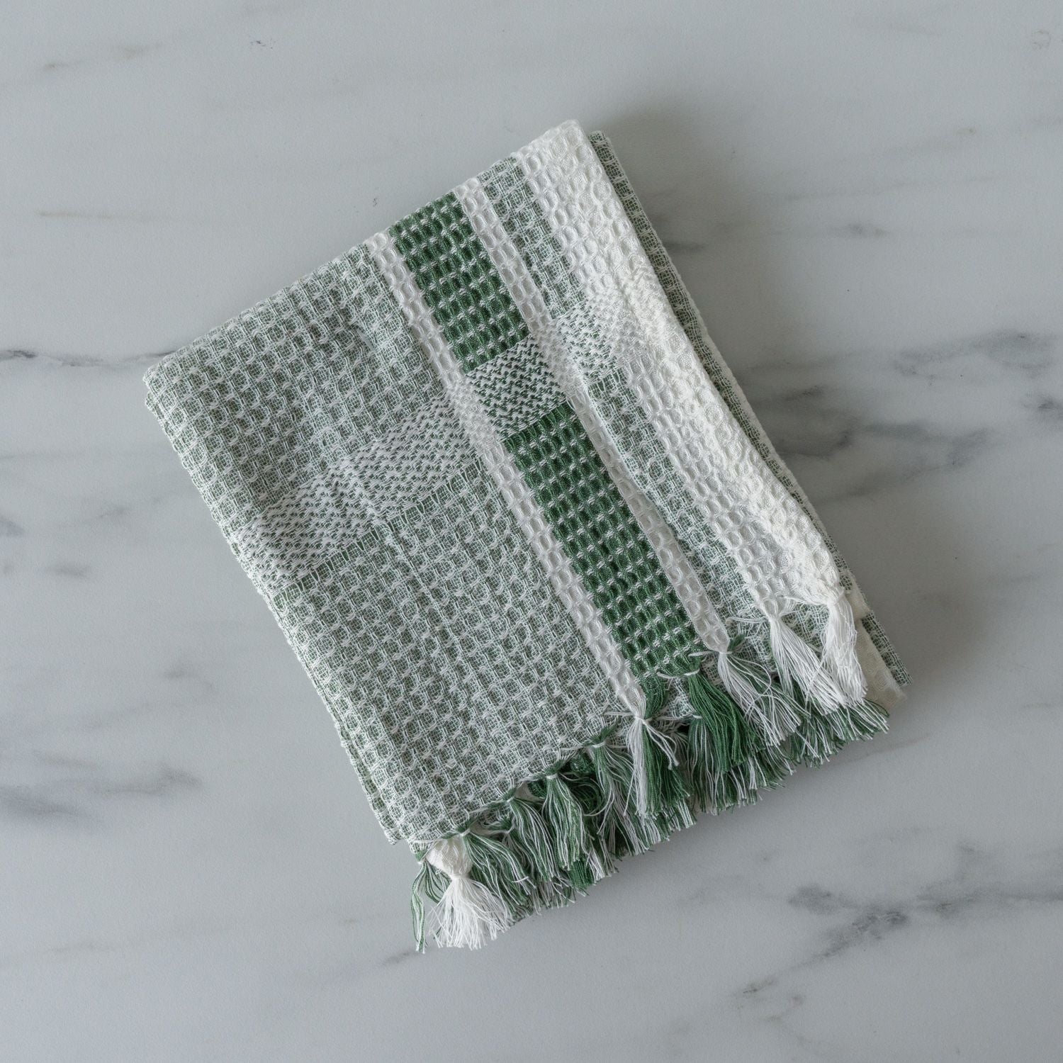 Waffle Dish Towel - Green CHRISTMAS 2025 DANICA (Faire)