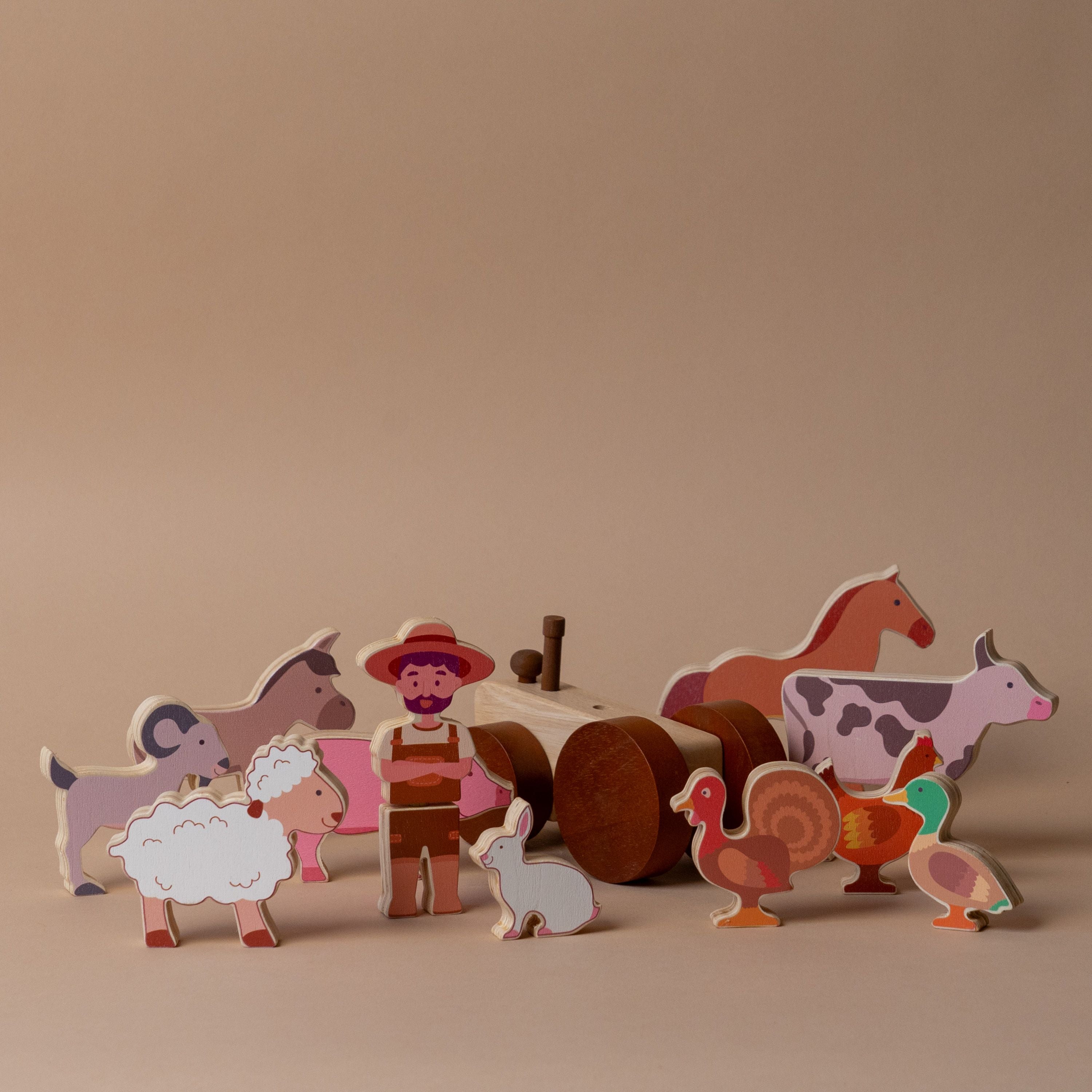 Wooden Farm Play Set