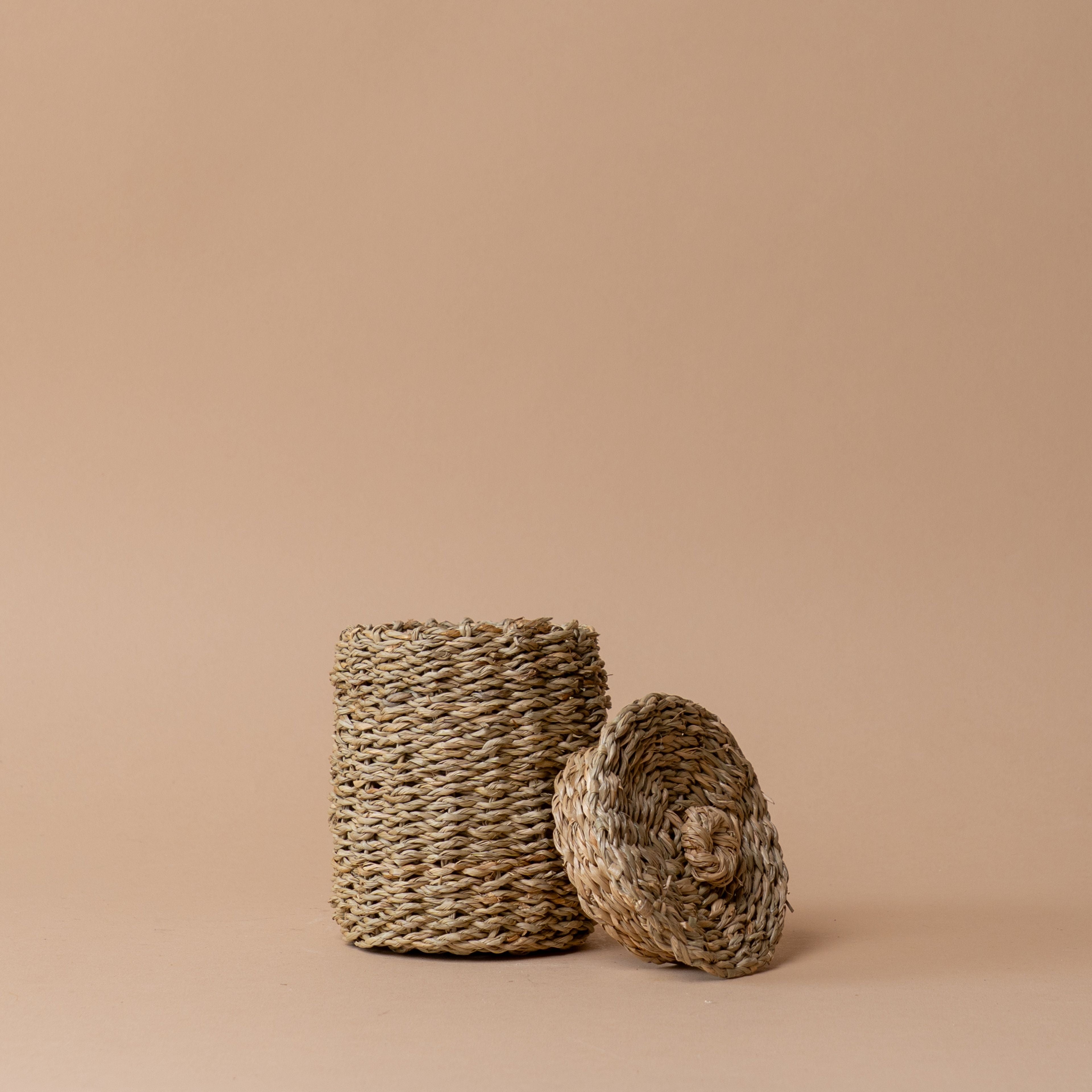 Woven Seagrass Canister canister Luxe B Co (Faire) Small