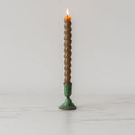 Forged Iron Candlestick Holder - Verdigris Green - Rug & Weave