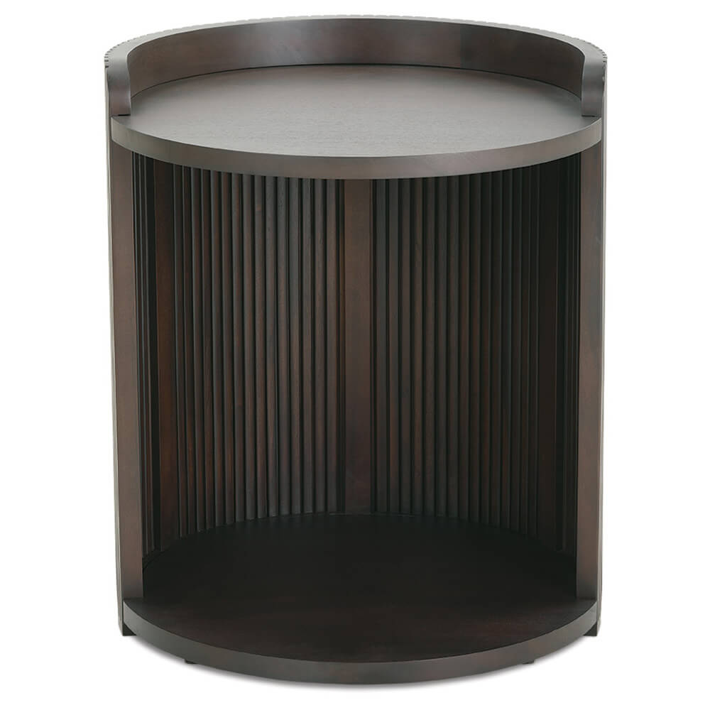 Kindred Round Open Side Table, Godiva