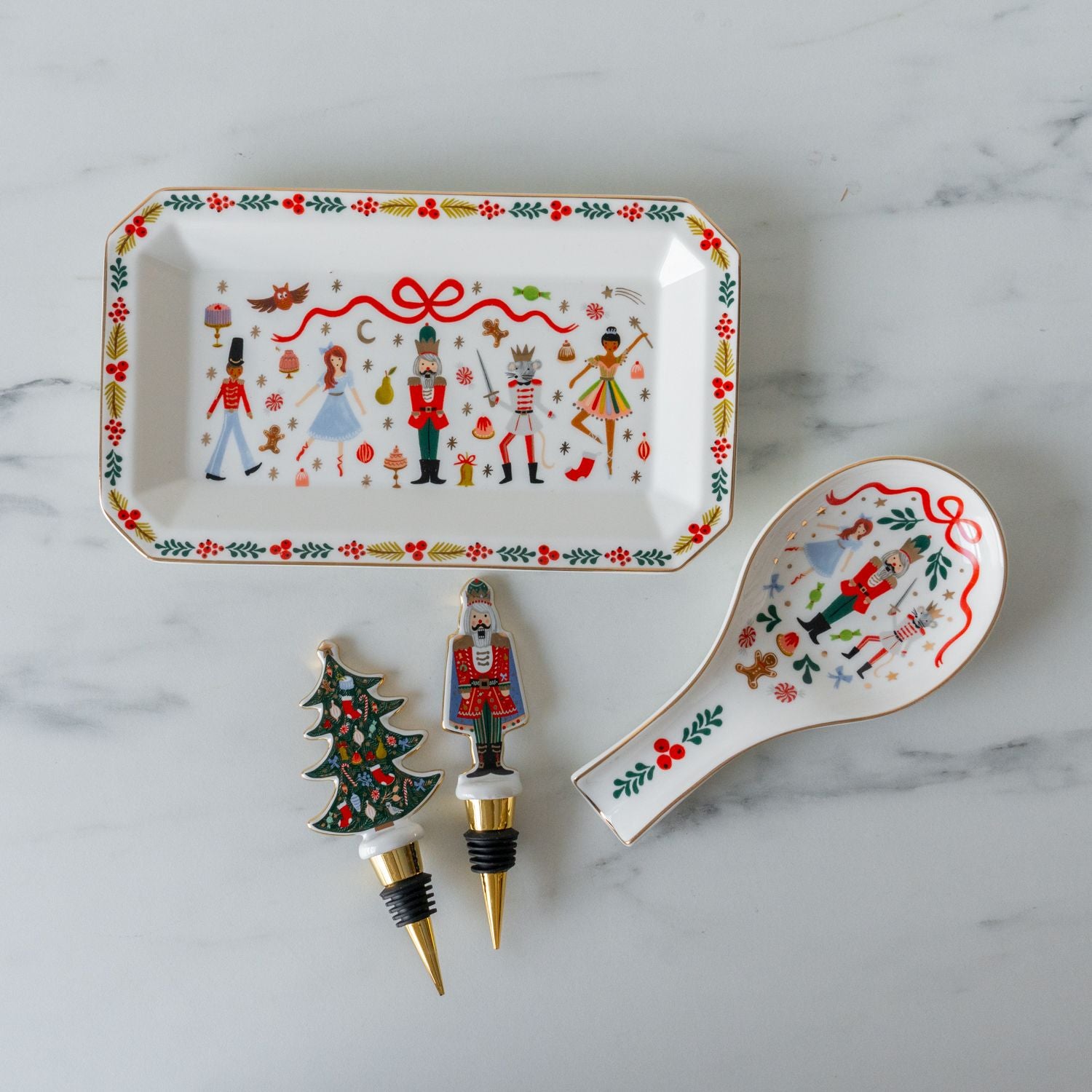 Holiday Print Wine Stoppers wine stopper Rifle Paper Co. (Faire)