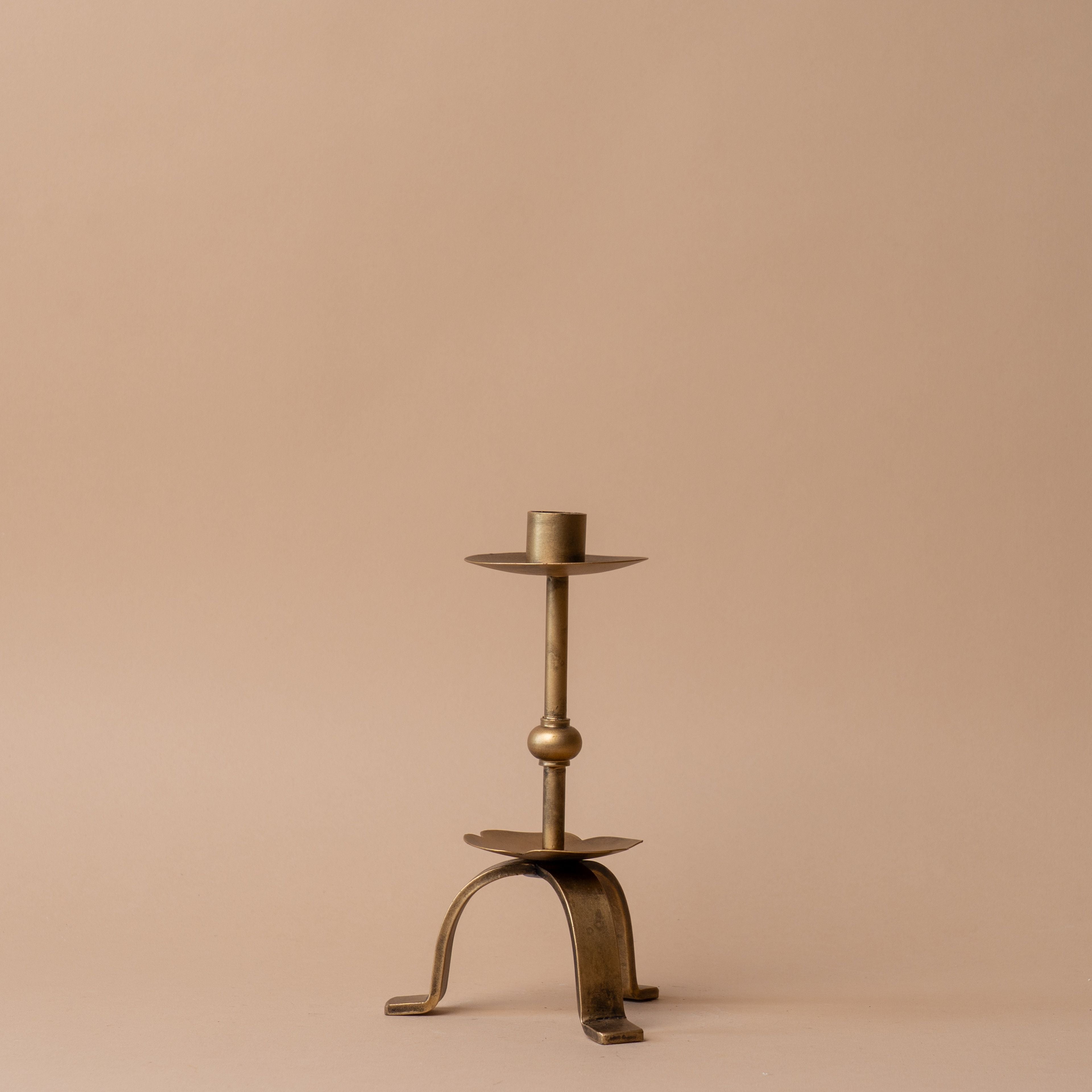 Brushed Gold Finish Tripod Candle Holder candle holder Luxe B Co (Faire)