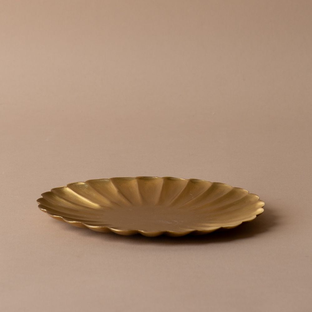 Handmade Brass Petal Dish dish Fog Linen Work