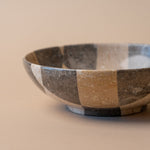 Travertine Check Bowl bowl Marigold Market (Faire)