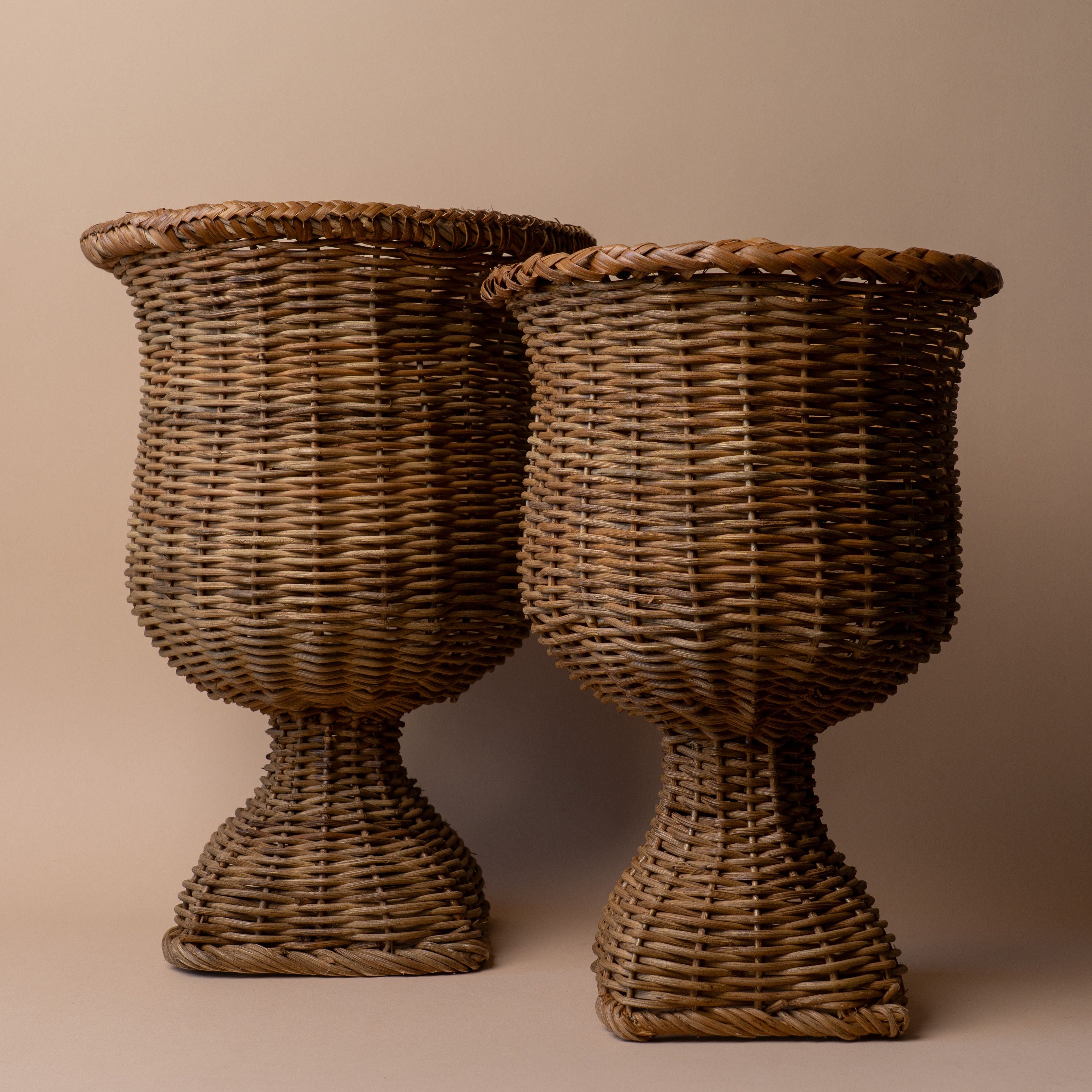 Woven Rattan Urn