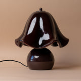 Burgundy Glass Table Lamp