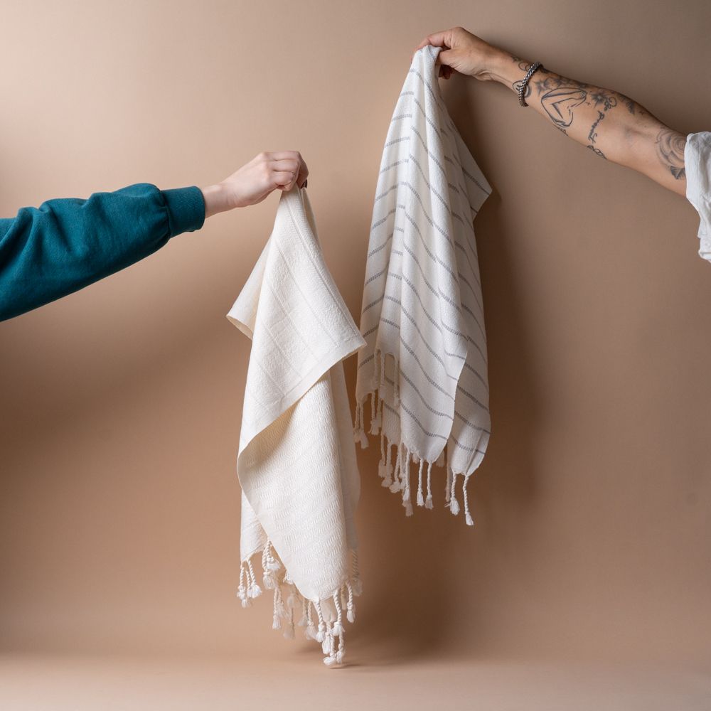 Striped Bamboo Hand Towel hand towel Pokoloko