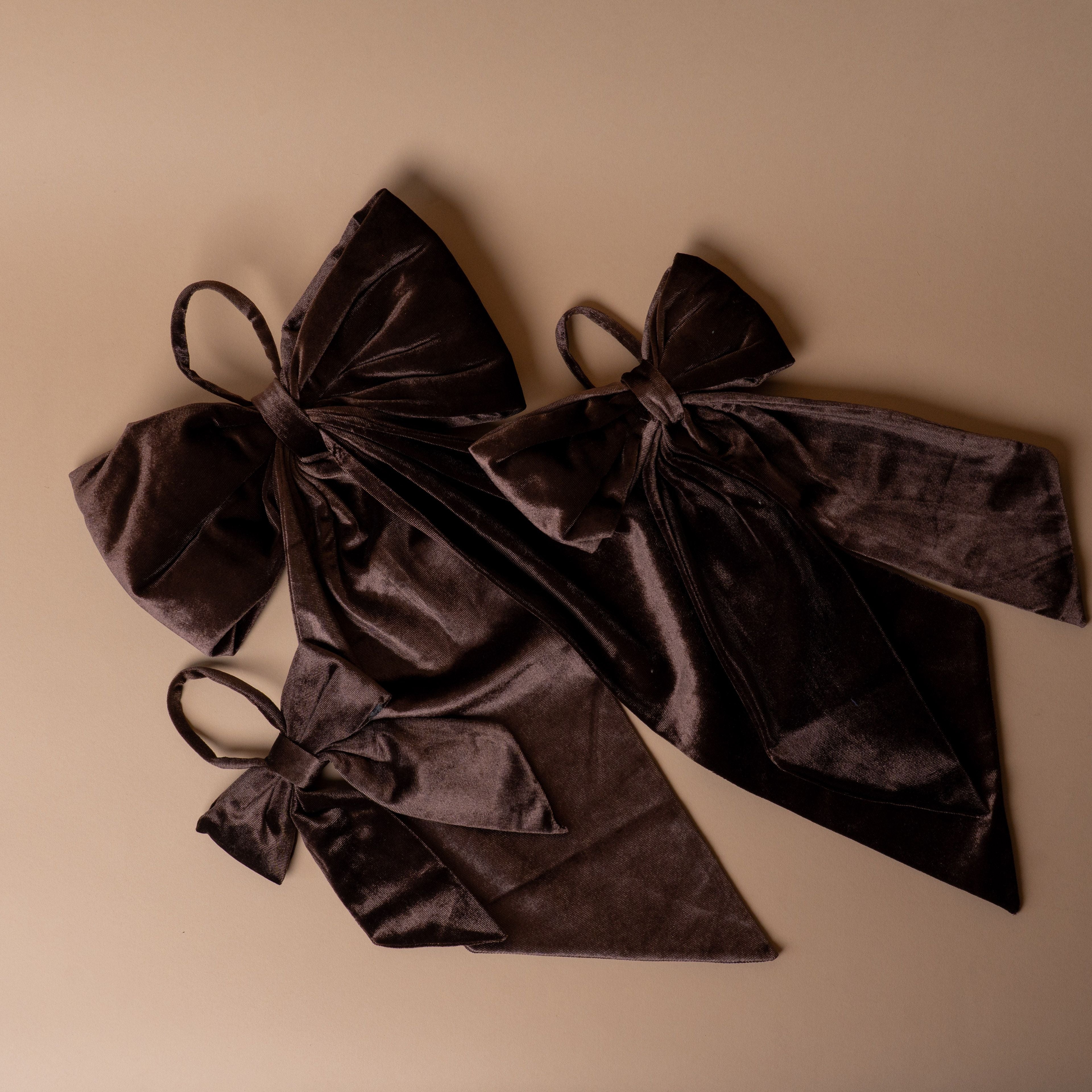 Brown Velvet Bow