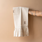 Pleated Floral Stripe Tea Towel tea towel Galley and Fen (Faire)