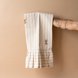 Pleated Floral Stripe Tea Towel tea towel Galley and Fen (Faire)