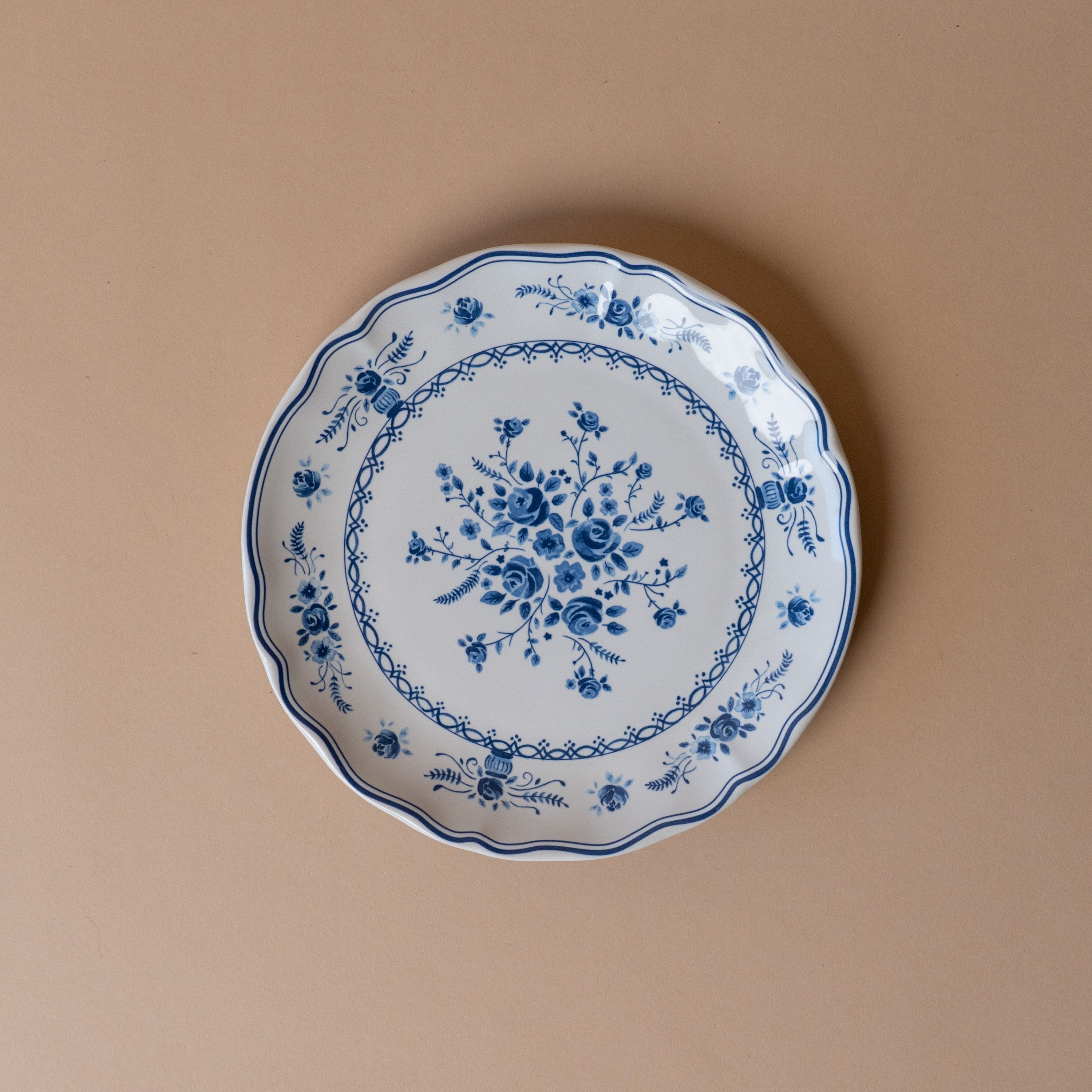 Blue & White Floral Plate Collection dinnerware David Shaw