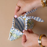 Organic Cotton Floral Pouch reusable bag Paper Mirchi (Faire)
