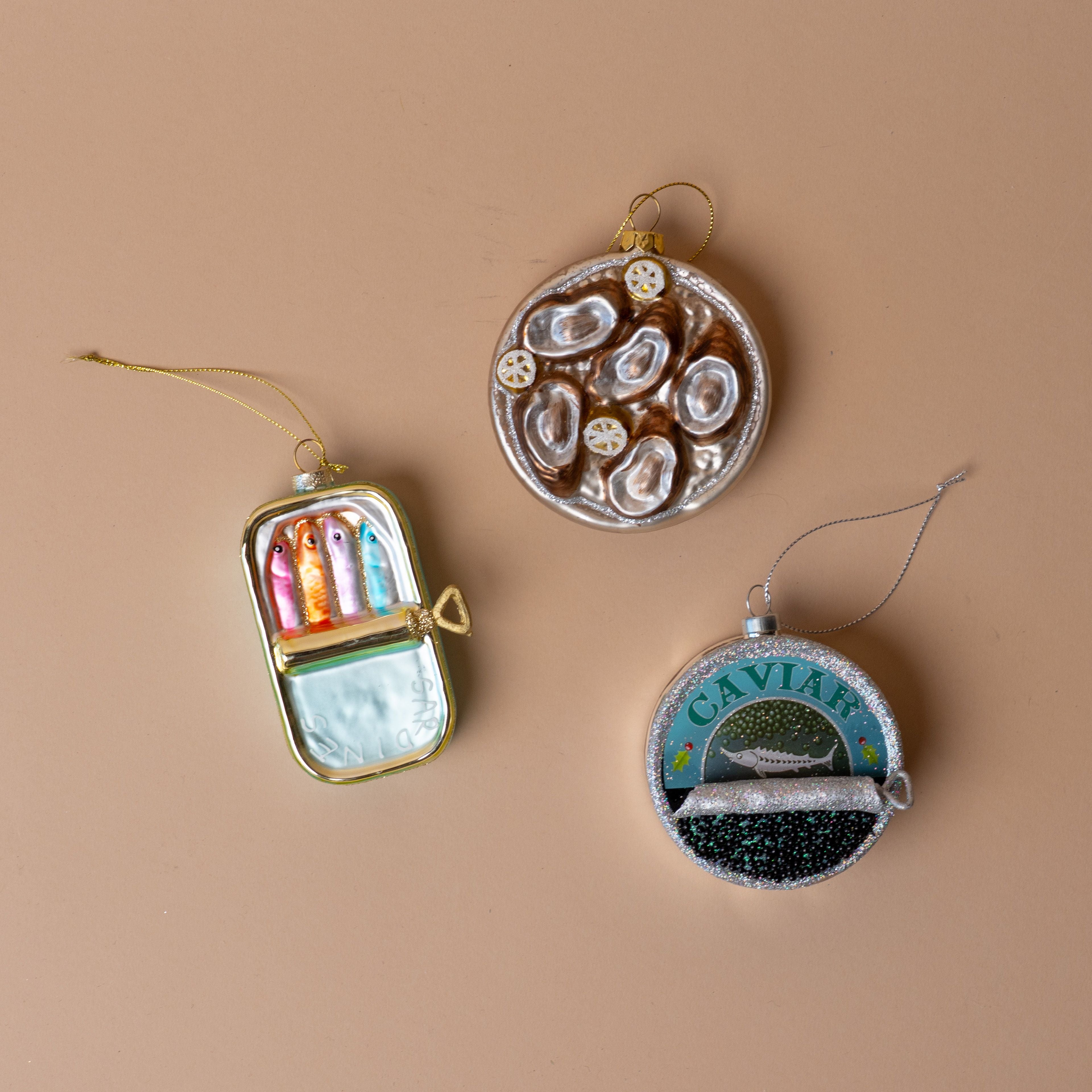 Glass Seafood Ornament