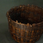 Vintage Dark Rattan Basket - Rug & Weave