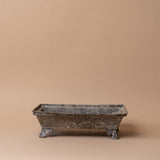 Galvanized Tray with Cast Iron Feet tray Silver Tree Home & Holiday (Faire)
