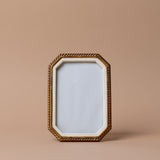 Antiqued Gold Octagonal Frame