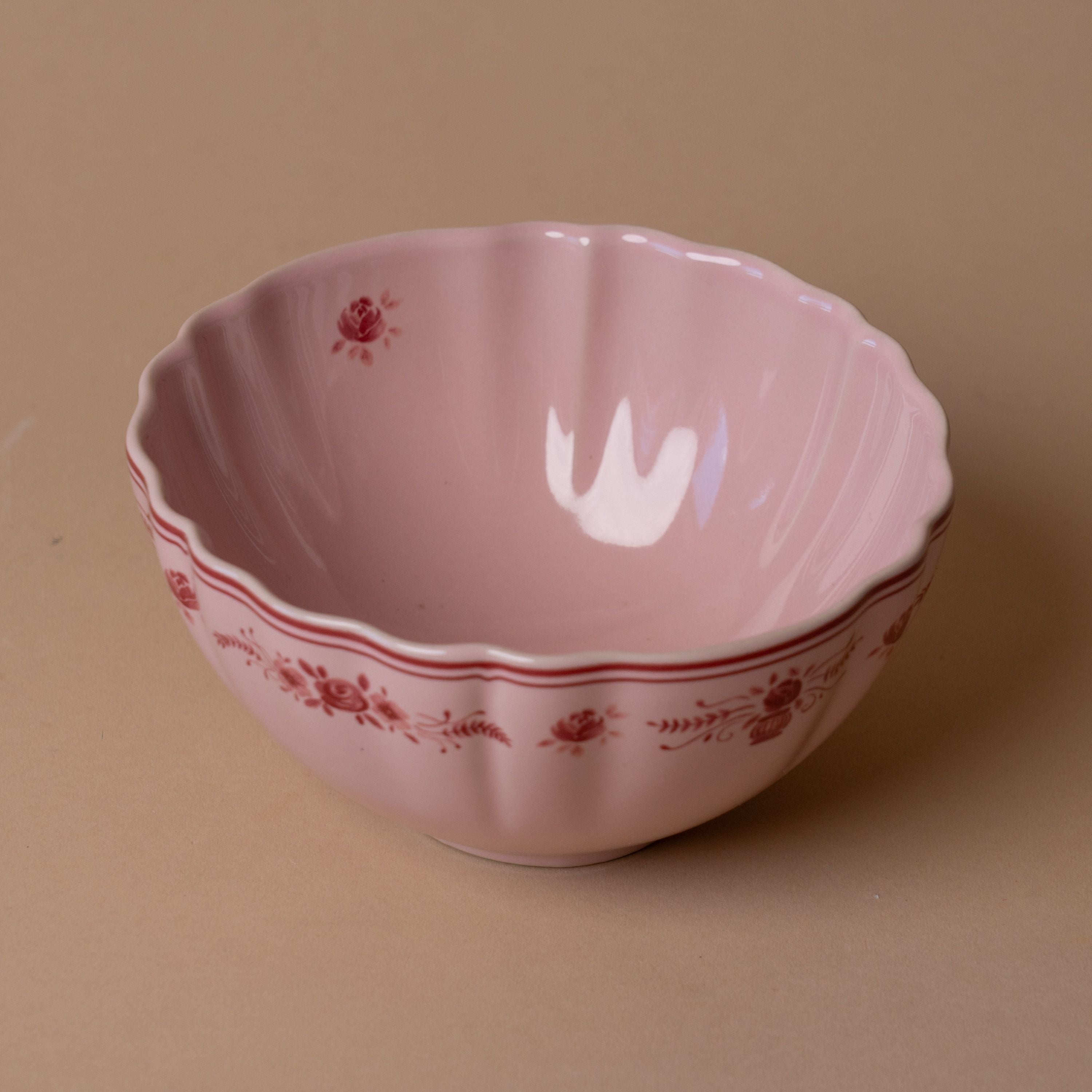 Red & Pink Floral Cereal Bowl – view 2