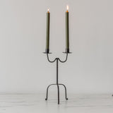 Double Arm Aged Iron Candle Holder - Rug & Weave