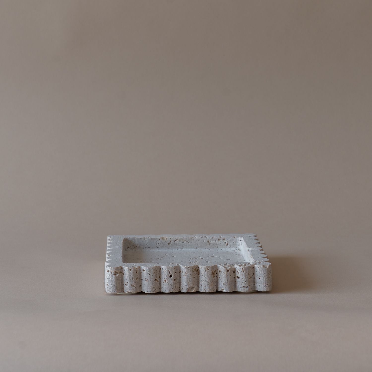 Travertine Scallop Square Tray – view 2