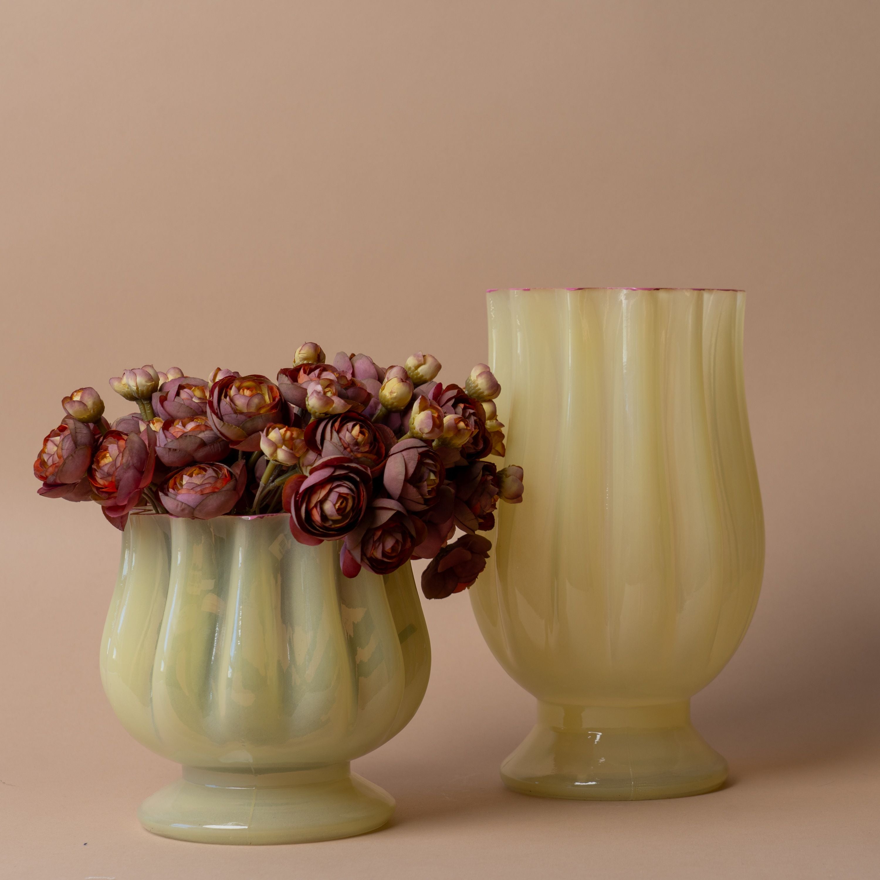 Fluted Pedestal Vase