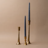 Antiqued Brass Tulip Candle Holder