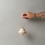 Handmade Paper Mache Ornament - Layered Shape CHRISTMAS 2025 Creative Co-op (DYA) Peach Swirl