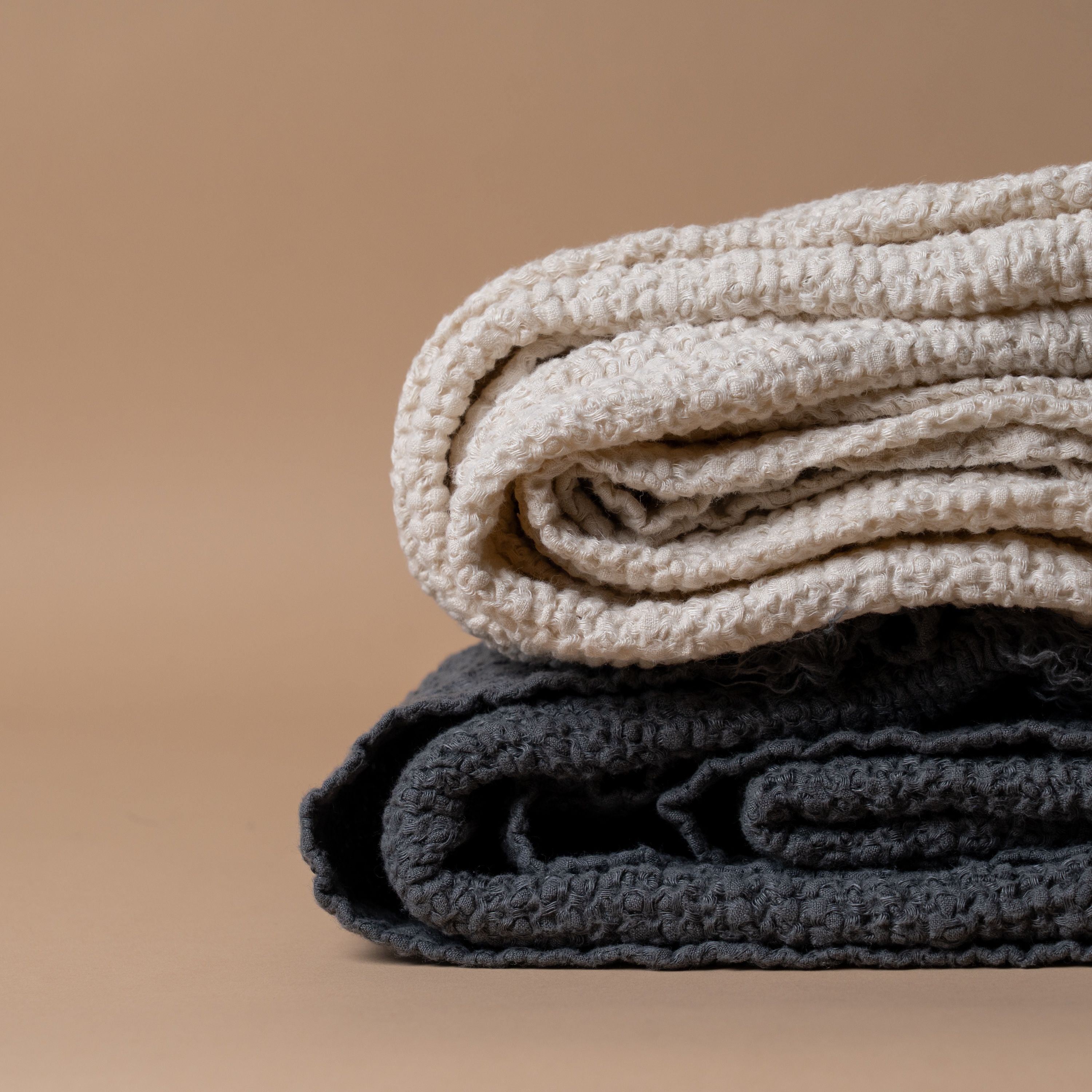 Textured Linen Throw Blanket – view 2